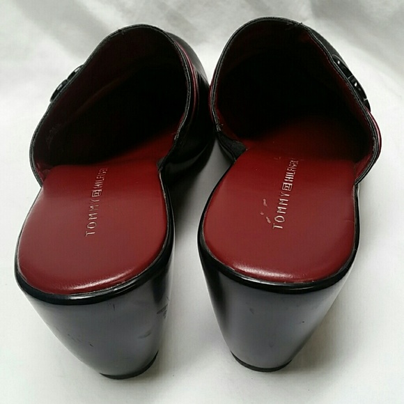 ️Tommy Hilfiger Leather Mules/Clogs Size 7M - Picture 4 of 8